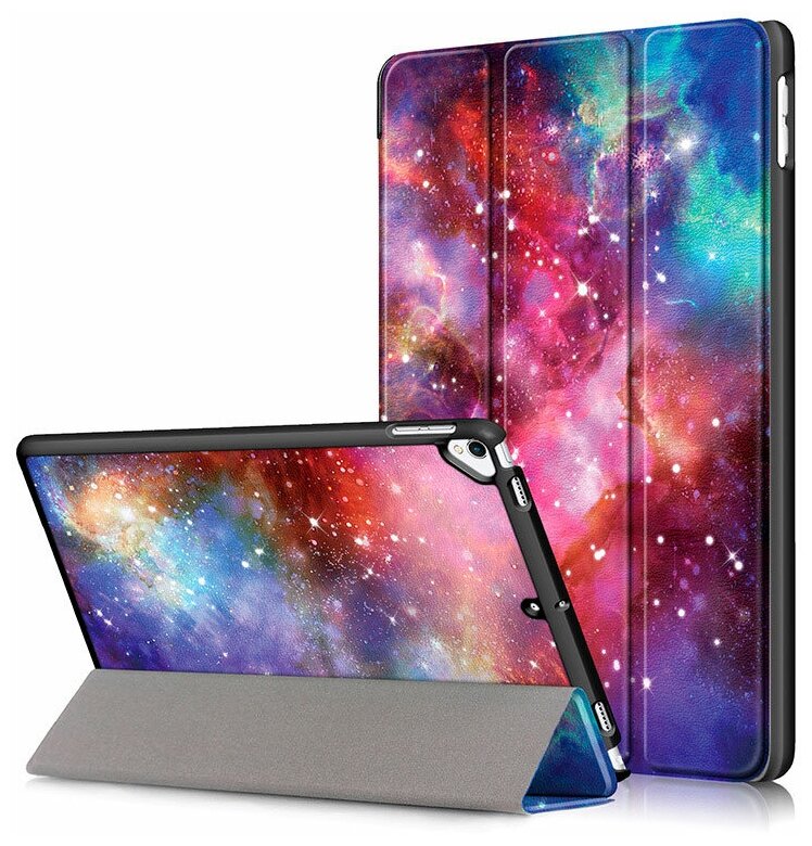Чехол для планшета Apple iPad 9 10.2 (2021) / iPad 8/7 10.2 (2020/2019), с красивым рисунком, прочный пластик (Космос)