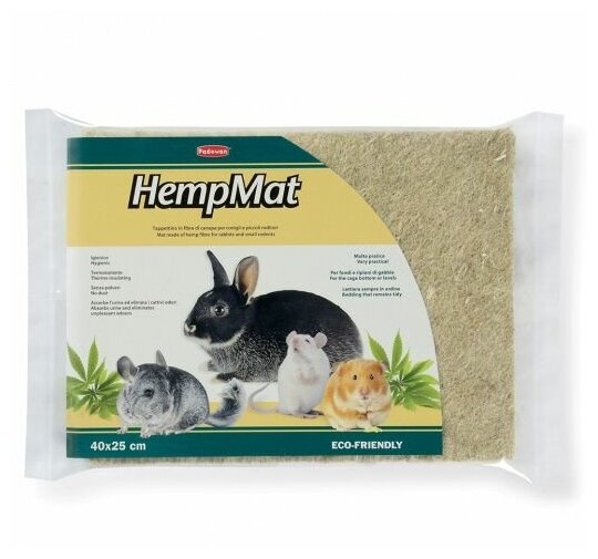 Коврик Padovan HEMP MAT из пенькового волокна для мелких домашних животных, кроликов, грызунов малый (40Х25см) - фотография № 4