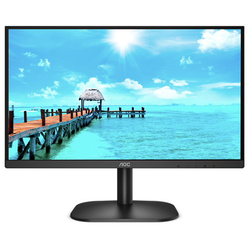 Монитор 23,8 AOC 24B2XH/EU 1920x1080, LED, 16:9, IPS, 250cd, 1000:1, 20M:1, 4ms, 178/178, VGA, HDMI, 75Hz, Tilt, Внеш, VESA, Black, 3y (24B2XH/EU) 34 монитор aoc u34g3xm u34g3xm eu черный