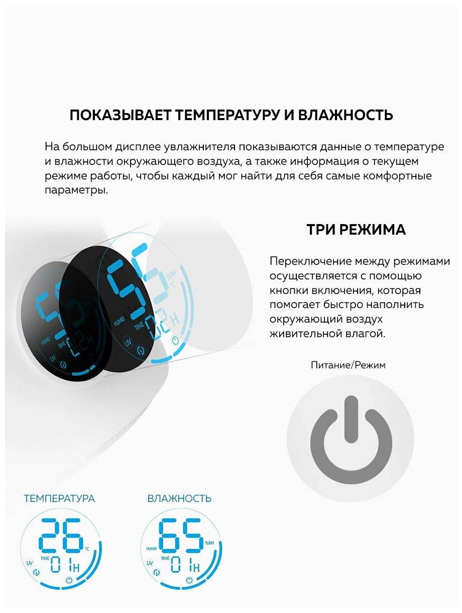 Увлажнитель воздуха с функцией ароматизации Deerma DEM-F628S RU, белый - фотография № 7