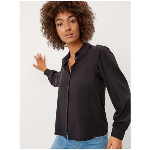 Блуза женская, Q/S designed by s.Oliver, артикул: 510.10.112.10.100.2106798, цвет: черный (9999), размер: 40