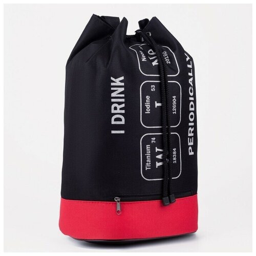 Рюкзак-торба молодежный, отдел на стяжке шнурком, цвет черный/красный