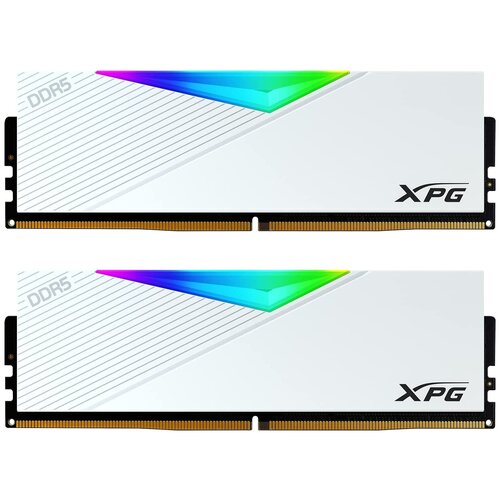 Оперативная память32GB ADATA DDR5 5200 DIMM XPG Lancer RGB AX5U5200C3816G-DCLARWH Non-ECC, CL38, 1.25V, 2 x 16GB, RTL