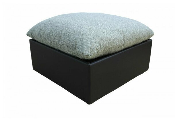 Пуфик Кубэ размер: 75 х 75, подушка в рогожке taft, цвет серый - фотография № 1