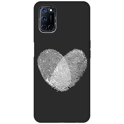 Матовый чехол Lovely Fingerprints W для Oppo A52 / A72 / Оппо А52 / А72 с 3D эффектом черный силиконовый чехол с принтом magic paint для oppo a52 a72 оппо а52 а72