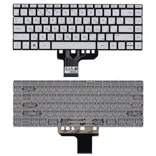 Клавиатура keyboard 9ZNECBQA0R для ноутбука HP Pavilion 13-AN Envy x360 13-ag 13-aq 13-ah серебристая 2140₽