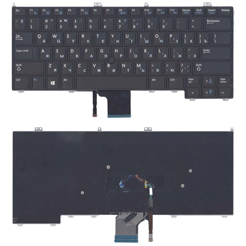 Клавиатура keyboard JRVM3 для ноутбука Dell Latitude 7000 E7440 E7240 черная без подсветки с указателем 1113₽