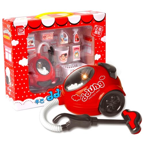 Мини Пылесос с Аксессуарами, Бытовой Игровой Набор Развлекательно-Развивающий, 8 Предметов, DDung, Дун Данг, Световые и Звуковые Эффекты