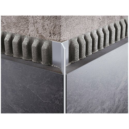 Профиль для плитки Y-образный Мерседес алюминиевый, до 10мм, 2,7м, ПО-97, Анод серебро матовое