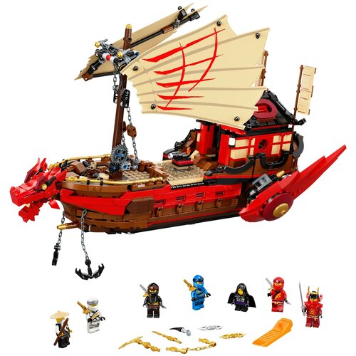 Конструктор Lari 11558 Летающий корабль Мастера Ву из 1821 деталей, серии Ninjago, Корабли