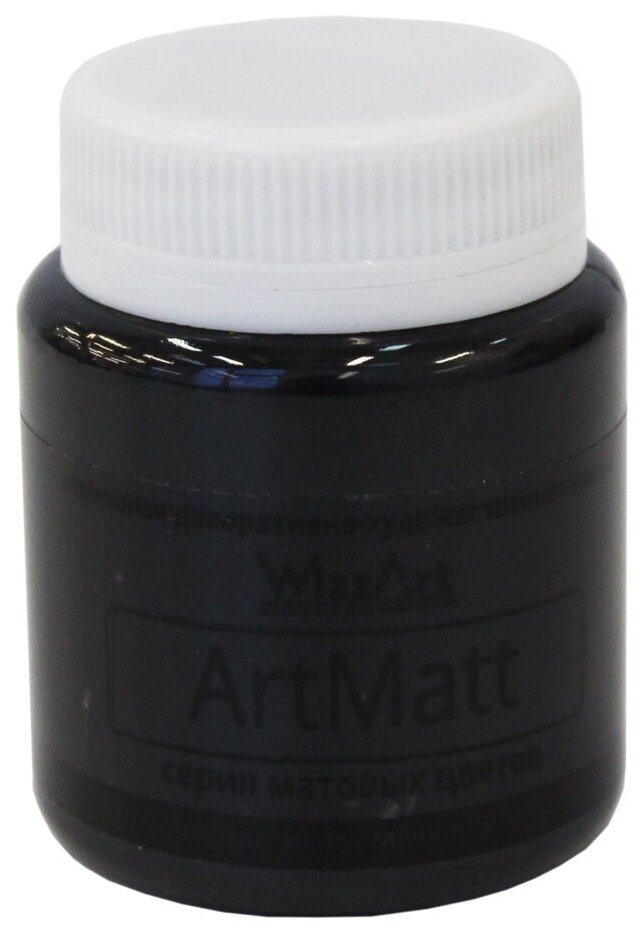 фото Краска матовая Wizzart "ArtMatt", цвет: чёрный, 80 мл