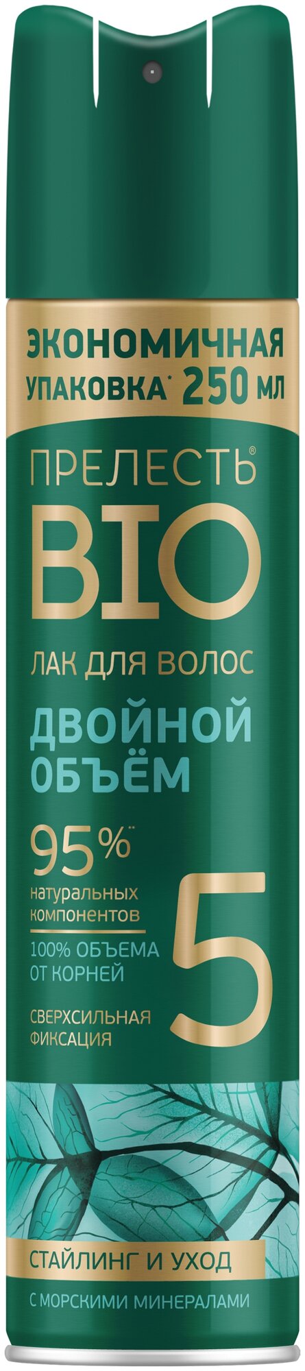 Лак для волос Прелесть Био с морскими минералами 250мл Аэрозоль Новомосковск - фото №1
