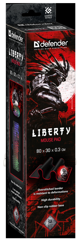 Коврик для мыши Defender Liberty 800х300х3мм, ткань+резина