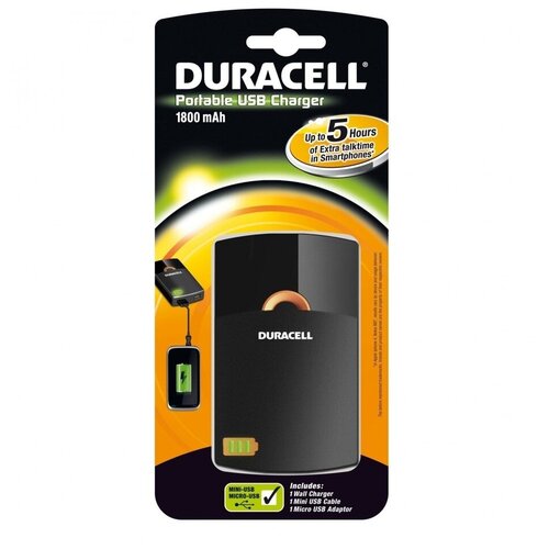 Duracell Внешний аккумулятор Duracell Portable USB Charger Black (PРSOGC) азу 2usb 2 4а fast charger белый dr5034w ru duracell