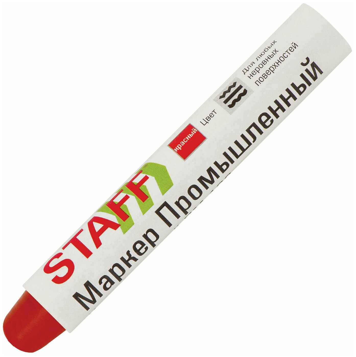 Маркер для промышленной маркировки STAFF ПМ-100 твердый, красный, -20 до +40С, 150814 - фотография № 1