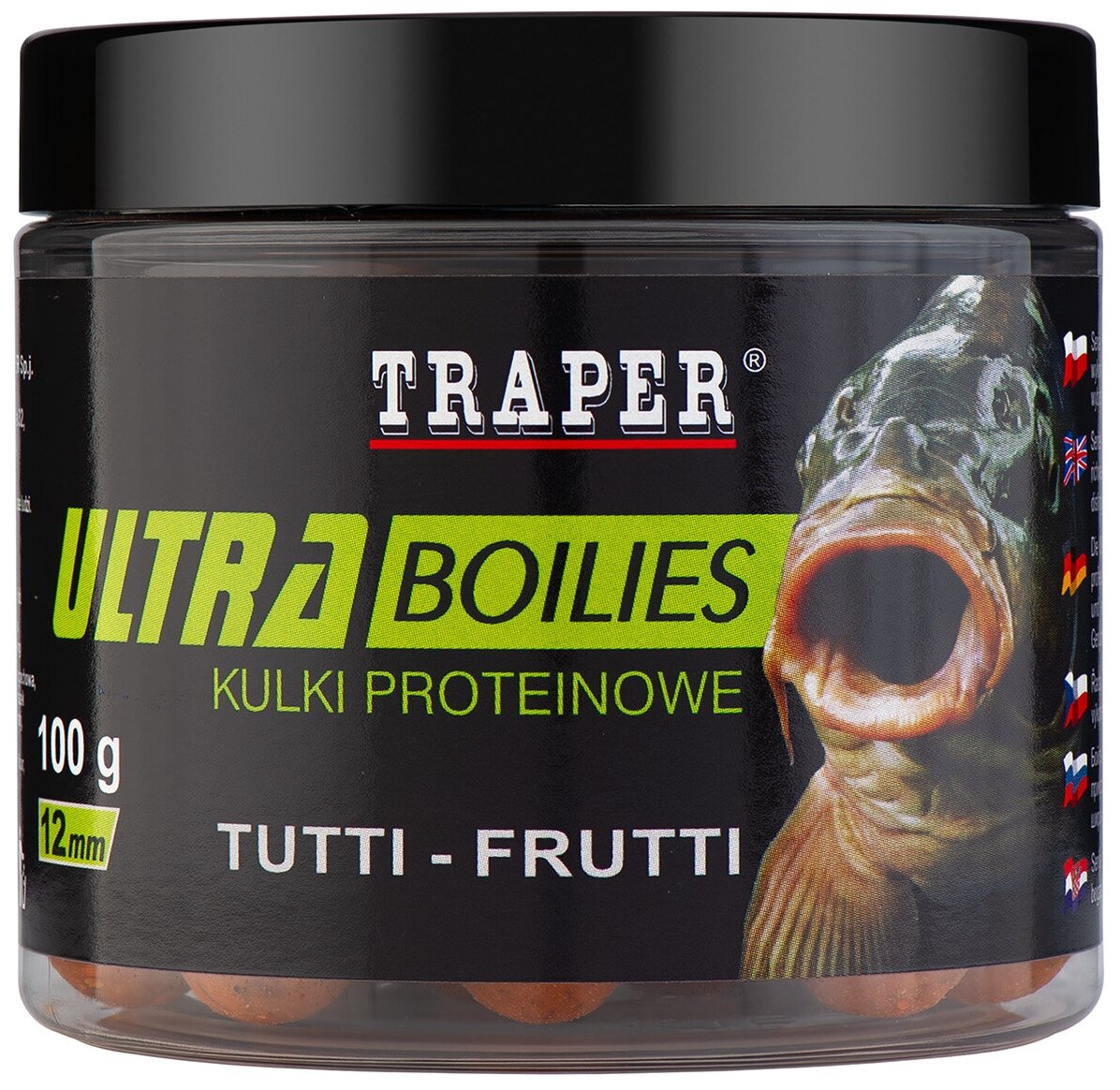 Бойлы TRAPER ULTRA 12 мм, 100 гр, Tutti-Frutt