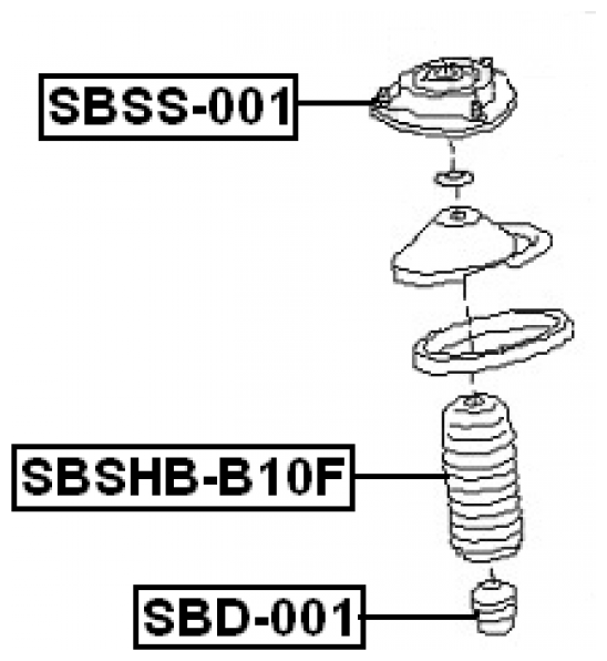 Отбойник переднего амортизатора Febest SBD-001