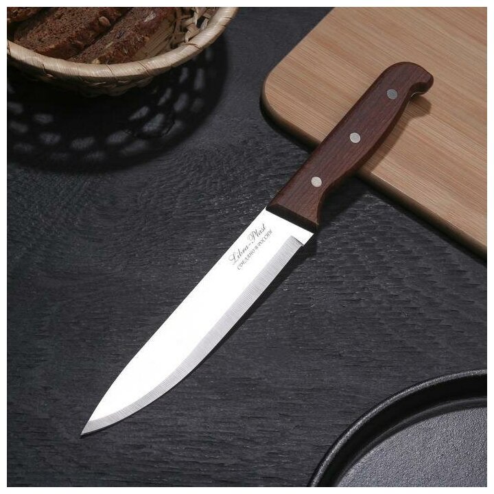 Нож кухонный «Классик» лезвие 16 см деревянная рукоять