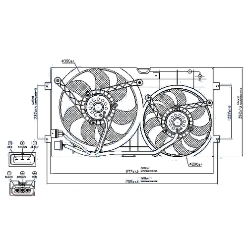 NISSENS 85250 (1C0121206A / 1C0121206B / 1C0121207C) крыльчатка с эл.мотором VW-beetle 98-