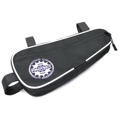 Велосумка под раму 30x14x5см PROTECT черная/белая