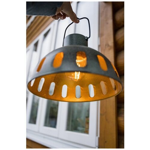 Садовый светильник подвесной Solar В стиле кантри на солнечной батарее, тёплый белый LED-огонь, 28х21 см, Kaemingk (Lumineo) 897642