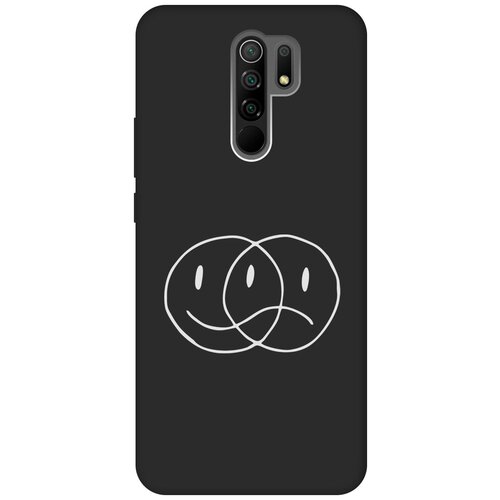 Матовый чехол Two Faces W для Xiaomi Redmi 9 / Сяоми Редми 9 с 3D эффектом черный матовый чехол two faces w для xiaomi redmi 5 сяоми редми 5 с 3d эффектом черный