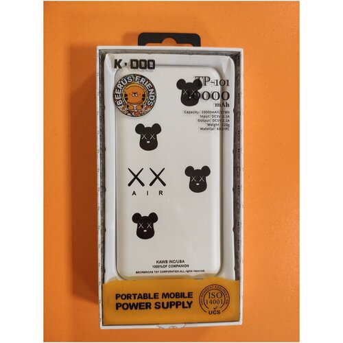 Внешний аккумулятор Power Bank K-DOO TP-101 10000 mAh с черными мишками 199000₽