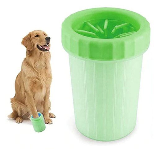 Лапомойка силиконовая для крупных пород собак 15 см салатовая 489₽