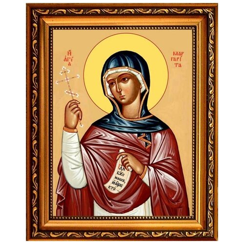 Маргарита (Марина) Антиохийская Святая великомученица. Икона на холсте. маргарита марина антиохийская святая великомученица икона на холсте