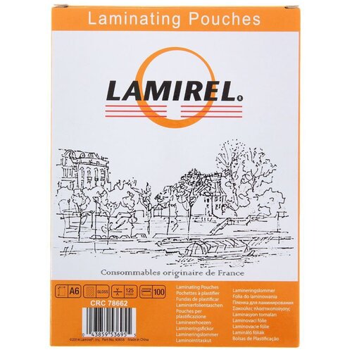 Пакетная пленка для ламинирования Lamirel А6 LA-78662 125 мкм 100 шт.