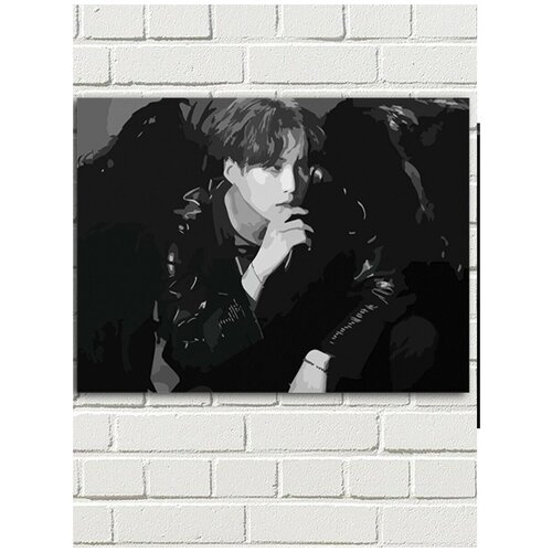 Картина по номерам Музыка BTS Suga Шуга - 6037 Г 30x40