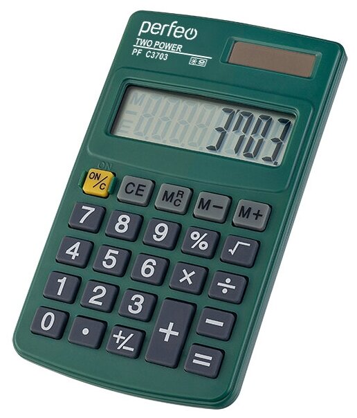 Perfeo калькулятор PF_C3703 карманный 8-разр зелёный