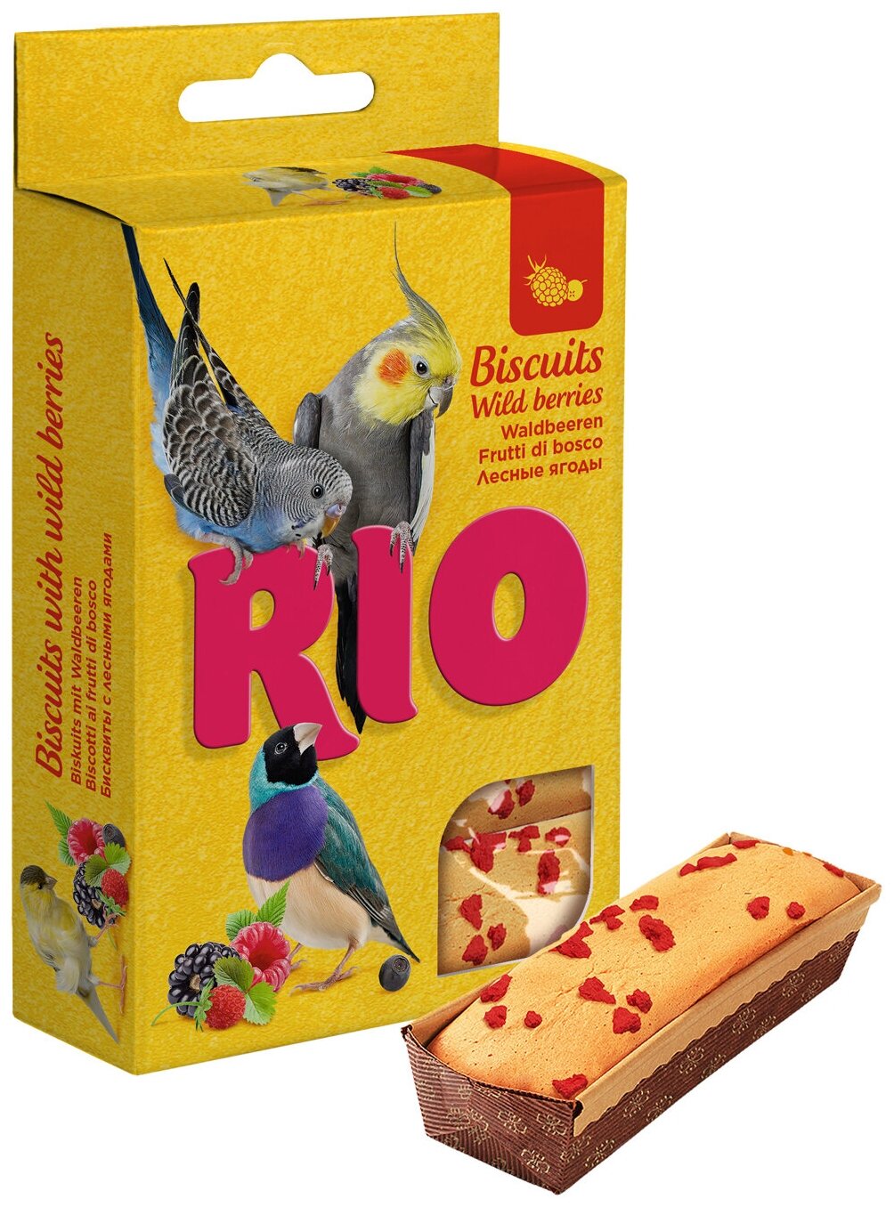 Лакомство RIO Бисквиты для птиц с лесными ягодами (5 шт. по 7 г), 35 г