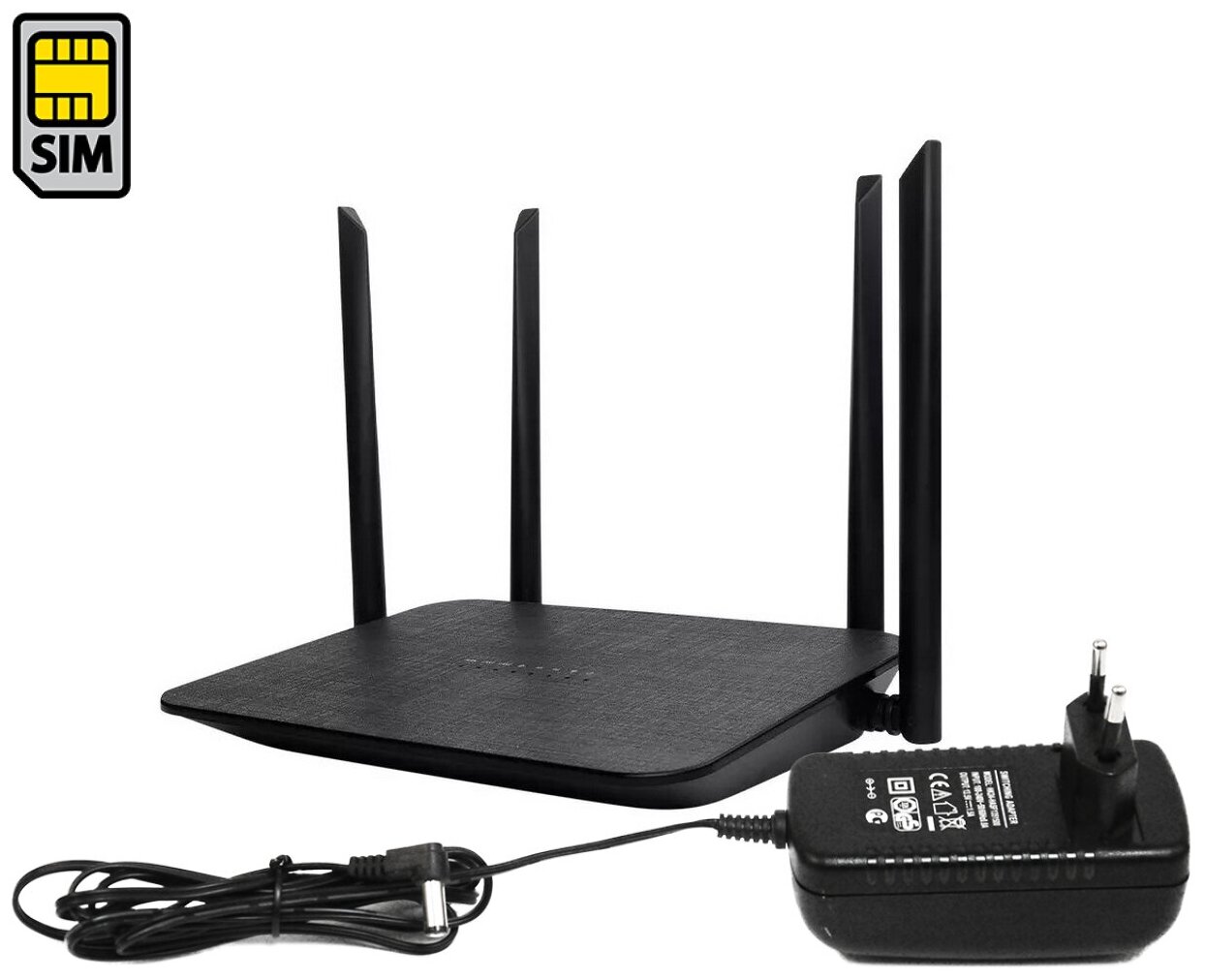 Wi-Fi роутеры 3G/4G с СИМ картой HDком С80-4G (Черный) (F1506EU) и 4G-lte модемом - Wi-Fi 3G/4G/LTE маршрутизатор Модемы 4g для интернета