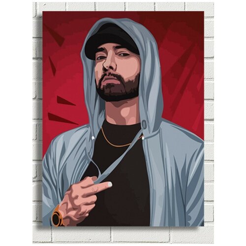 Картина по номерам Музыка Eminem Эминем - 6295 В 30x40 картина по номерам на холсте музыка eminem эминем 6295 в 60x40