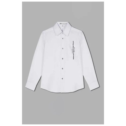 фото Школьная рубашка deloras, размер 146, белый