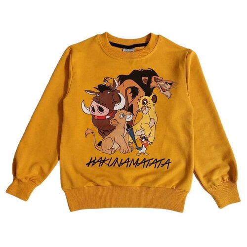 фото Толстовка детская акунаматата желтая, размеры: 116, 122, 128 ип зеленская а.а.