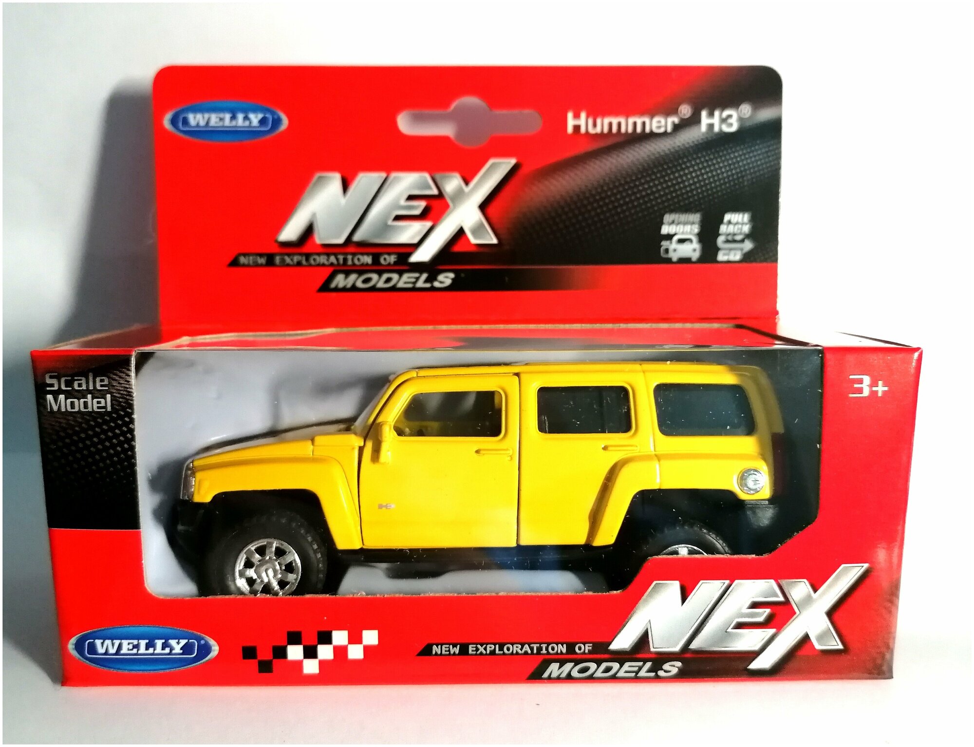 Игрушка Модель Машины 1:34-39 Hummer H3 желтый Welly