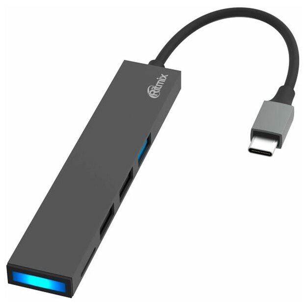 Разветвитель USB-C Ritmix CR -4314 хаб - концентратор 2 порта USB201порт USB30металл