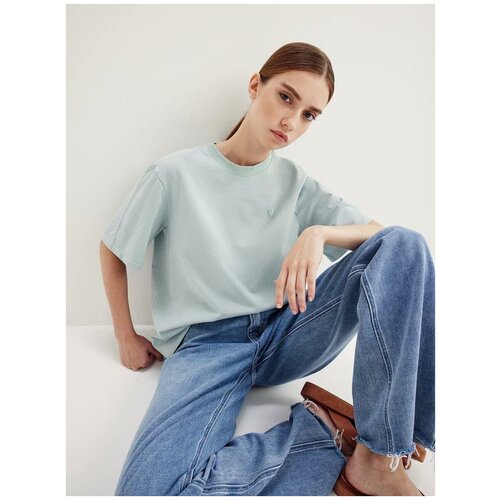 Футболка CHAIKA из вареного хлопка бордового цвета, S (42)