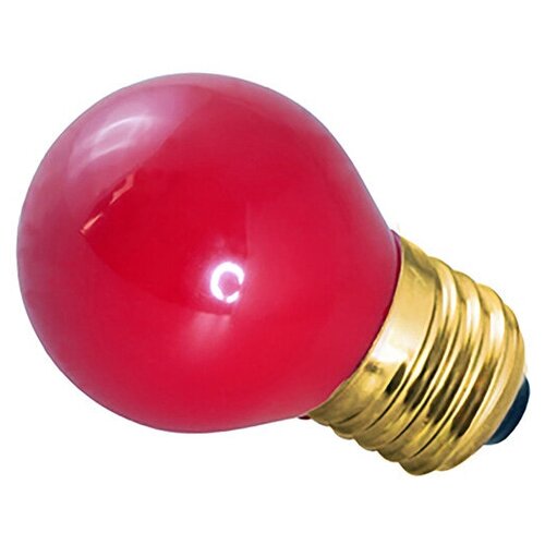 Лампа накаливания e27 10 Вт красная колба 401-112 (10 шт)
