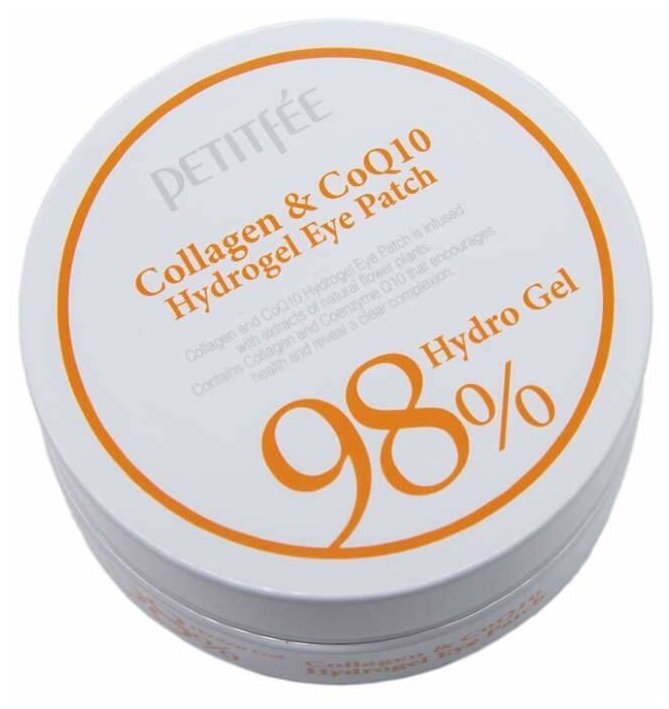 Petitfee Гидрогелевые патчи д/глаз c коллагеном и Q10 Hydro Gel Collagen and CO Q10 Eye spot Patch