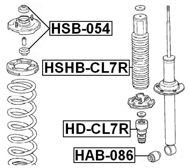 Отбойник заднего амортизатора Febest HD-CL7R