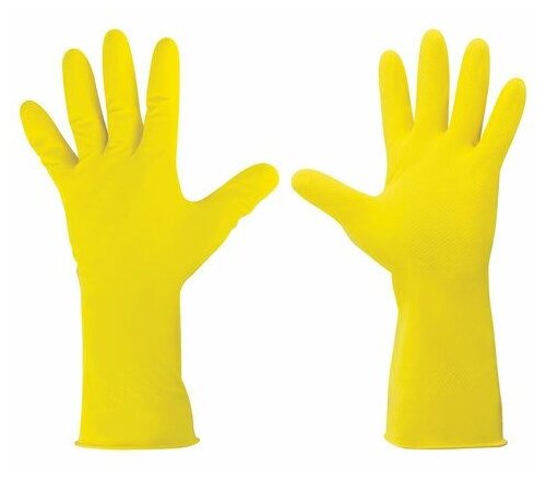 Перчатки Лайма латексные Стандарт, 1 пара, размер XL, цвет желтый - фотография № 17