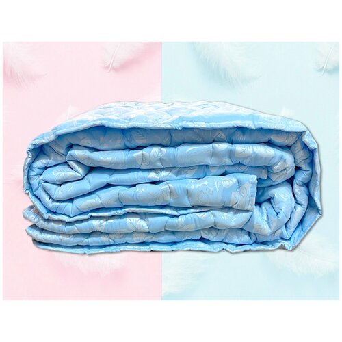 Одеяло Лебяжий пух 140х205 всесезонное в тике. Стеганое. 300 гр/кв.м