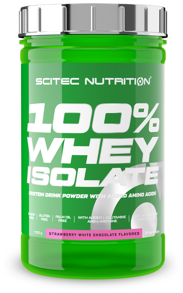 Scitec Nutrition 100% Whey Isolate 700 гр, клубника белый шоколад
