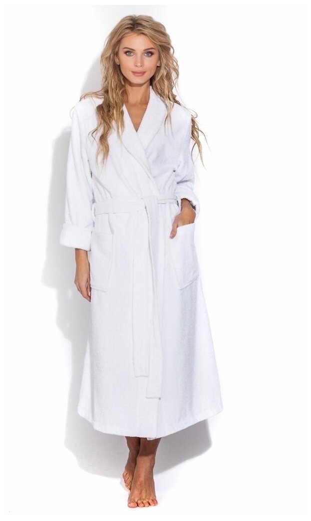фото Махровый халат EvaTeks, Arctic White (E 701), белый
