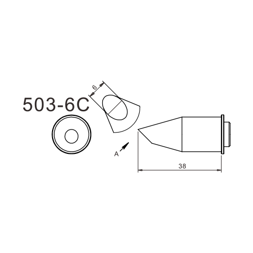 Жало для паяльника Quick 503-6C