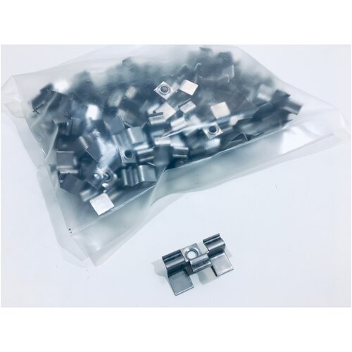 Кляймер (упаковка 100 шт; скрытый крепеж) монтажный прямой для террасной доски 9 мм