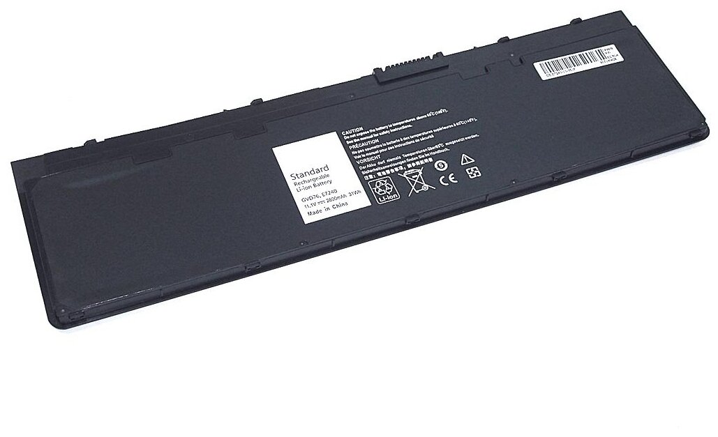 Аккумуляторная батарея для ноутбука Dell E7240-3S1P 11.1V 31Wh черная OEM